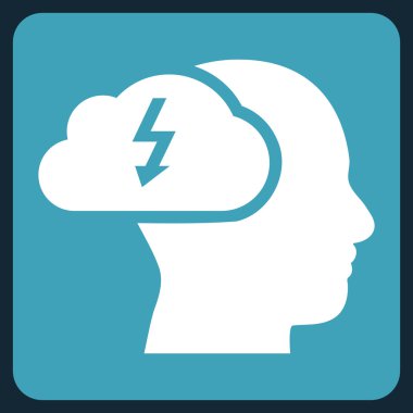 Beyin fırtınası düz vektör simgesi