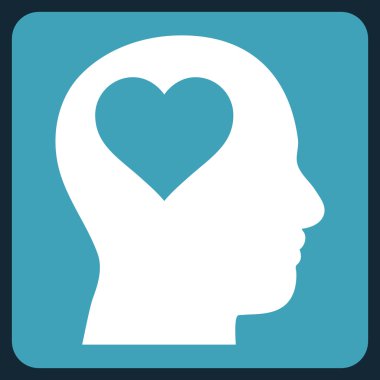 Lover Head Flat Vektör Sembolü