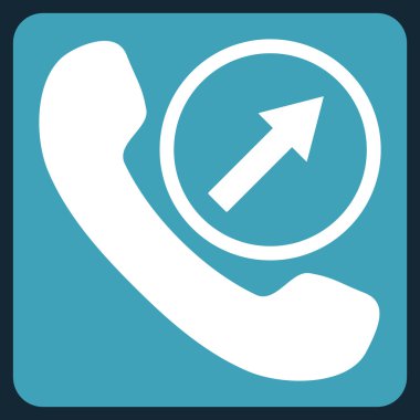 Giden arama düz vektör simgesi