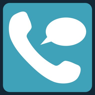 Telefon iletisi düz vektör simgesi