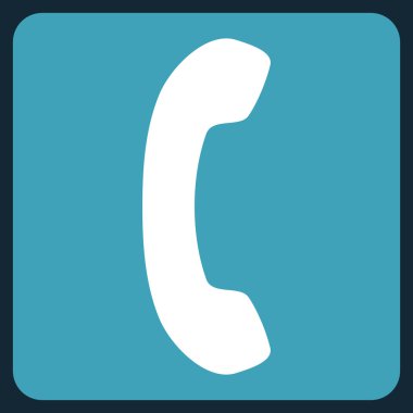 Telefon alıcı düz vektör simgesi