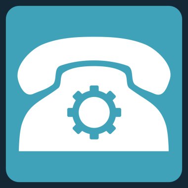 Telefon ayarları düz vektör simgesi