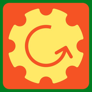 Dişli Rotasyon Düz Vektör Sembolü