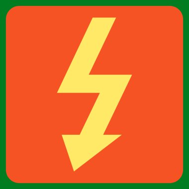 Yüksek gerilim düz vektör piktogram