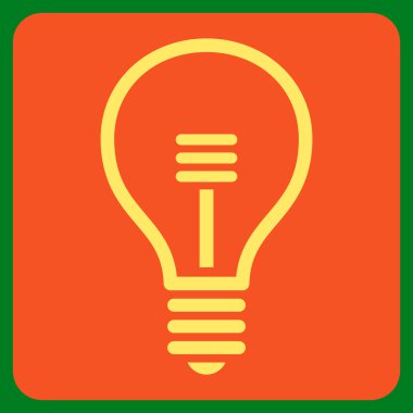 Lamba ampul düz vektör simgesi