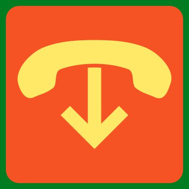 Düz vektör piktogram telefon asmak