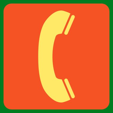 Alıcı düz vektör sembol telefon