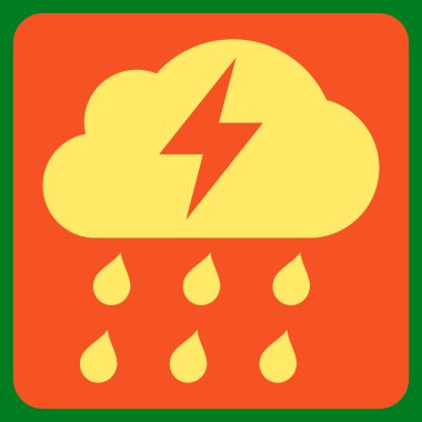 Fırtına düz vektör piktogram