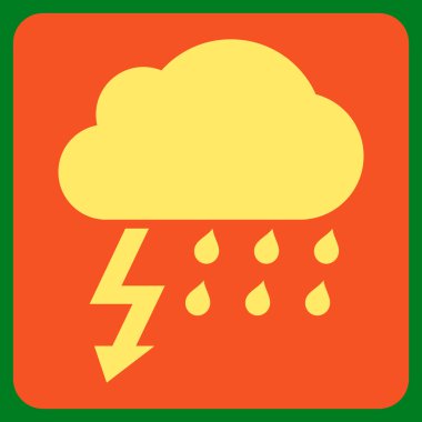 Fırtına düz vektör simgesi