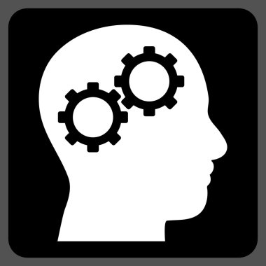 Beyin Dişlileri Düz Vektör Simgesi