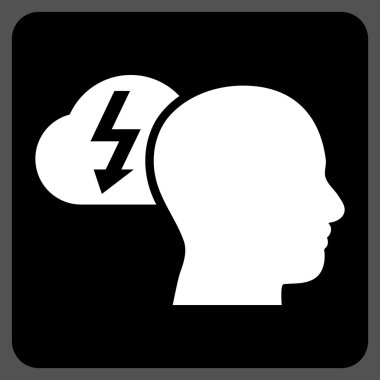 Beyin fırtınası düz vektör piktogram