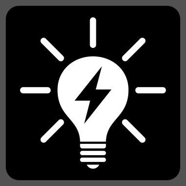 Elektrik ışık ampul düz vektör simgesi