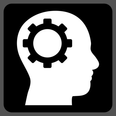 Intellect Gear Flat Vector Symbol