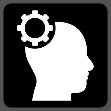 Intellect Gear Flat Vektör Simgesi