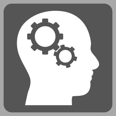 Beyin Dişlileri Düz Vektör Piktogramı