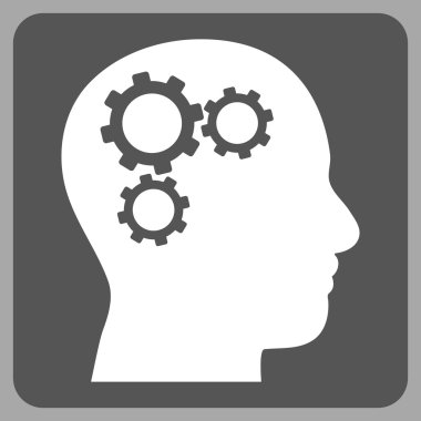 Beyin Dişlileri Düz Vektör Simgesi