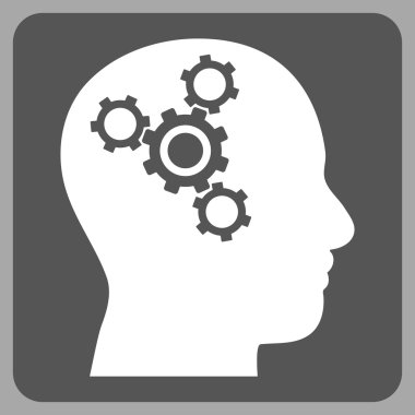 Beyin Mekaniği Düz Vektör Simgesi