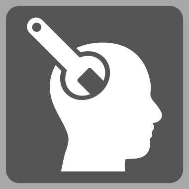 Beyin Aracı Düz Vektör Sembolü