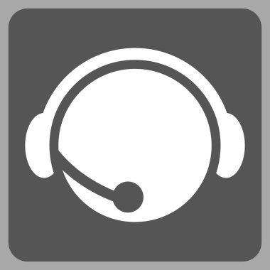 Çağrı Merkezi operatörü düz vektör piktogram