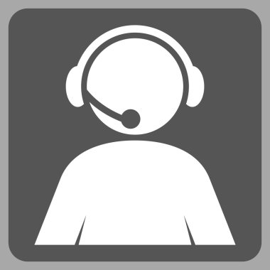 Çağrı Merkezi düz vektör simge