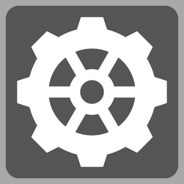 dişli düz vektör simgesi