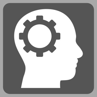 Intellect Gear Flat Vector Symbol
