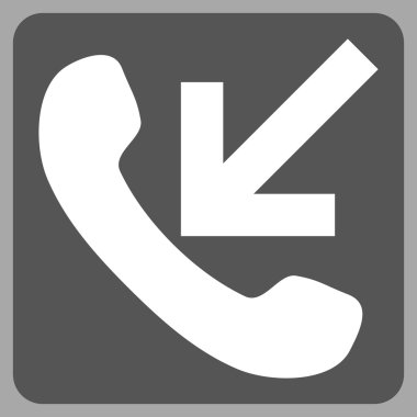 Gelen çağrı düz vektör piktogram