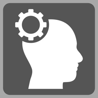 Akıl vites düz vektör piktogram