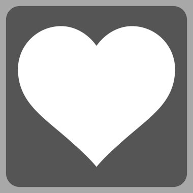 Love Heart Flat Vektör Sembolü