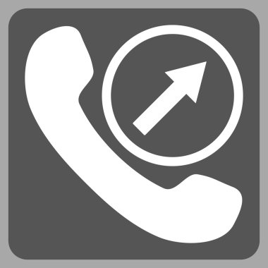 Giden arama düz vektör simgesi