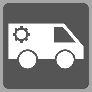 Hizmet araba düz vektör piktogram