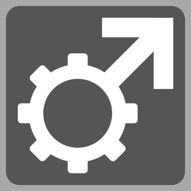 Teknolojik Potence düz vektör simgesi