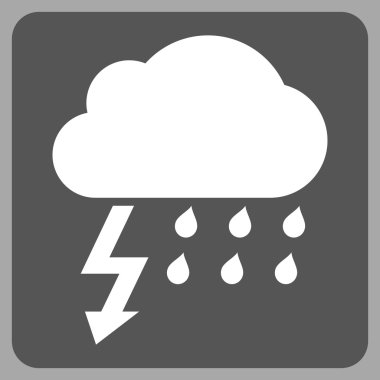 Fırtına düz vektör simgesi