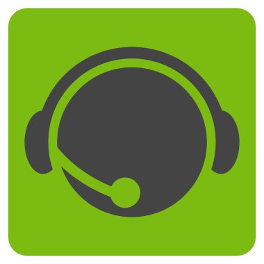 Çağrı Merkezi operatörü düz vektör simgesi