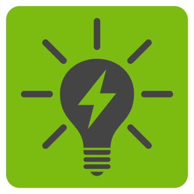 Elektrik ışık ampul düz vektör simgesi