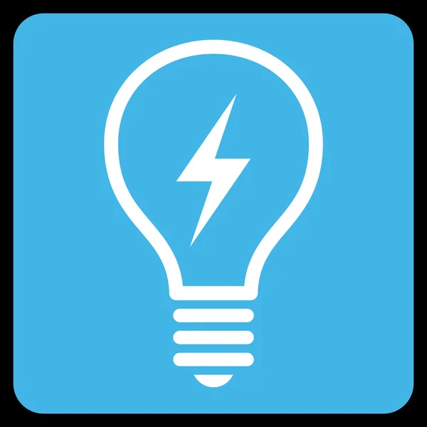 Electric Bulb Flat Vector Symbol — Stock Vector