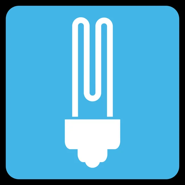 Lampadina fluorescente Simbolo vettoriale piatto — Vettoriale Stock