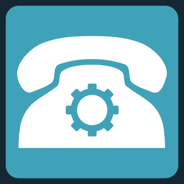 Telefon nastavení plochý vektorové ikony — Stockový vektor