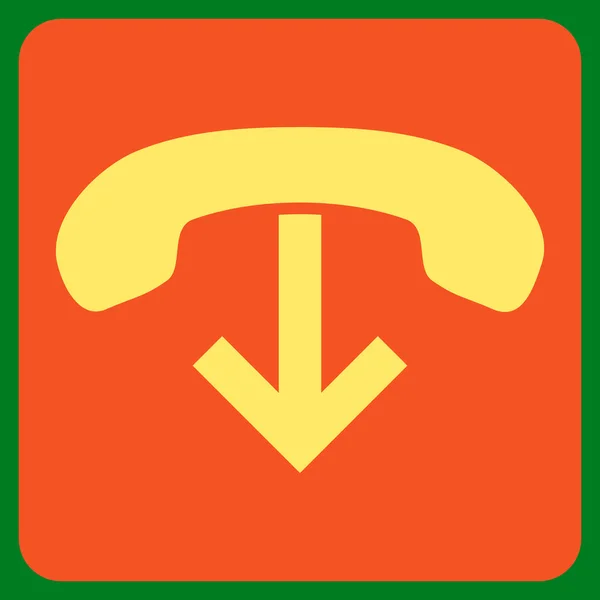 Telefoon platte Vector Pictogram ophangen — Stockvector