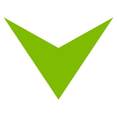 Düz vektör simgesi aşağı ok ucu