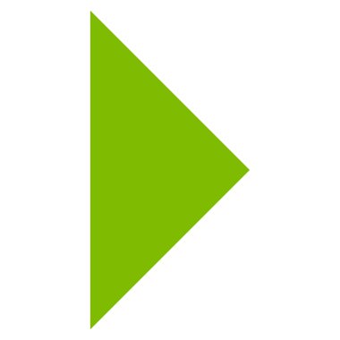 Ok ucu sağ düz vektör simgesi