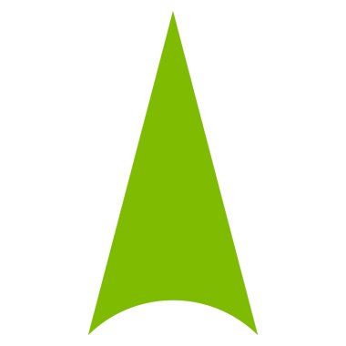 Ok ucu kadar düz vektör simgesi