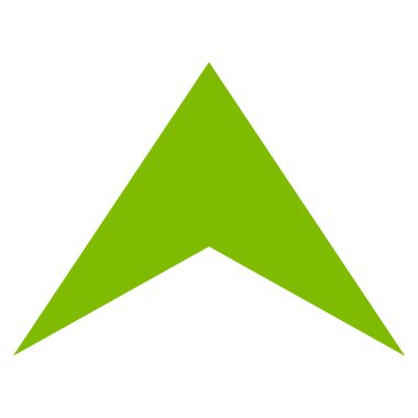 Ok ucu kadar düz vektör simgesi