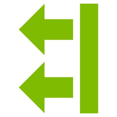 Sol düz vektör simge getir