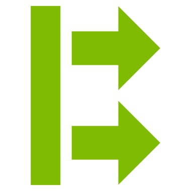 Sağ getirmek düz vektör simgesi