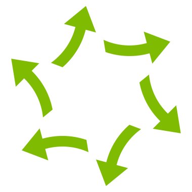 Santrifüj oklar düz vektör simgesi