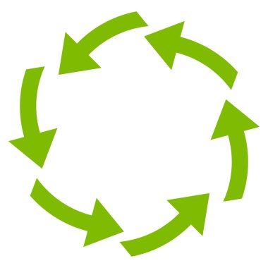 Dolaşım düz vektör simgesi