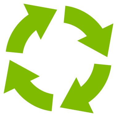 Dolaşım düz vektör simgesi