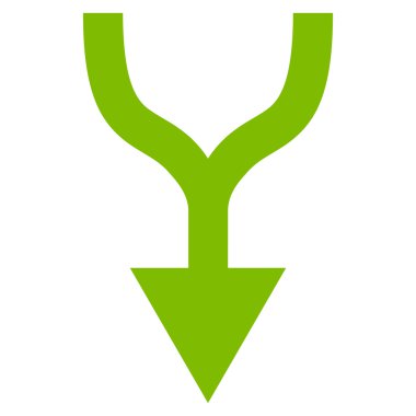 Düz vektör simgesi aşağı ok birleştirmek