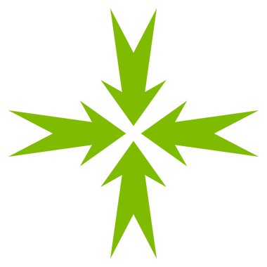 Sıkıştırma OK düz vektör simgesi